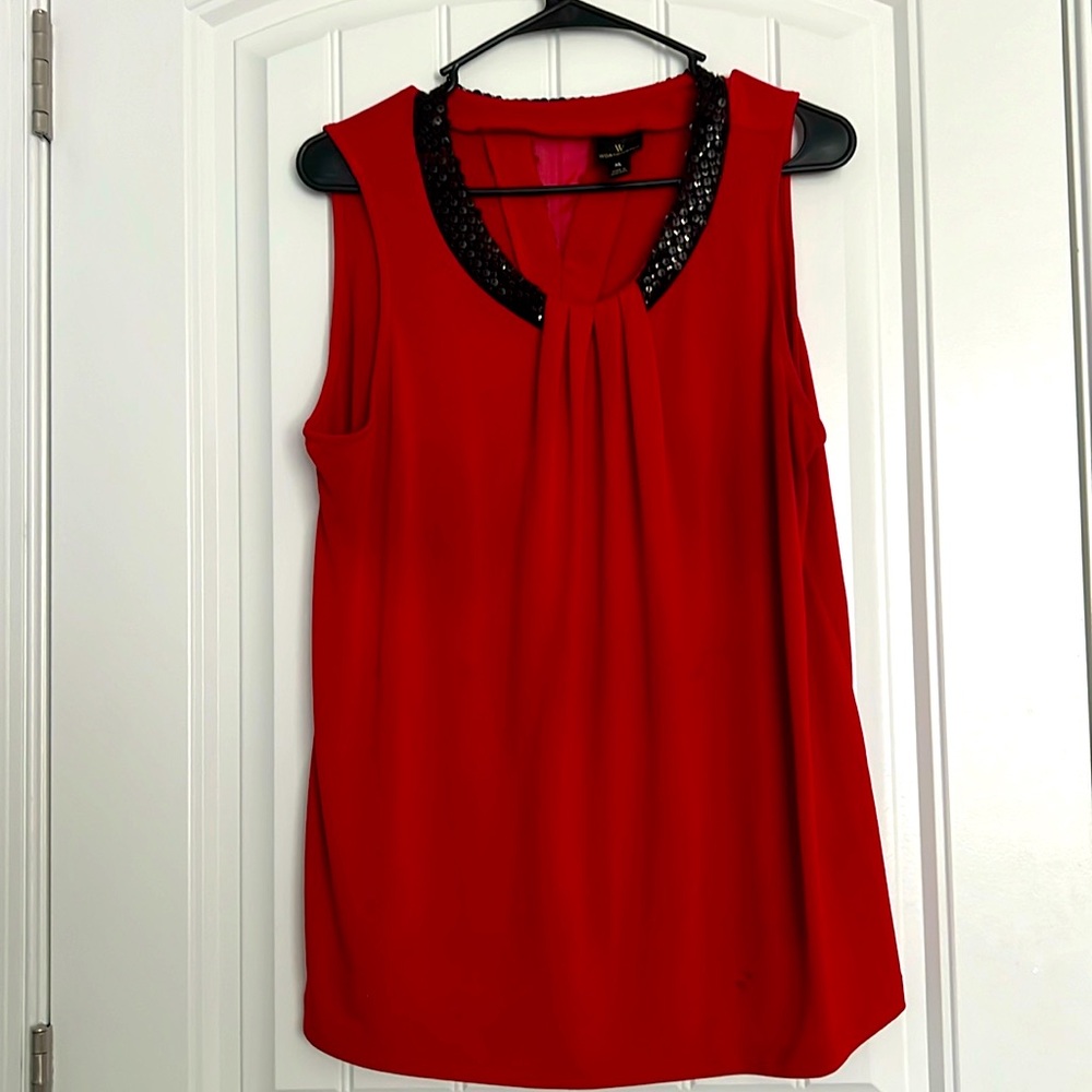 Red dress shirt